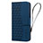 Coque Portefeuille Livre Cuir Etui Clapet HF2 pour Apple iPhone 14 Pro Bleu