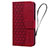 Coque Portefeuille Livre Cuir Etui Clapet HF2 pour Apple iPhone 14 Pro Max Rouge