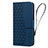 Coque Portefeuille Livre Cuir Etui Clapet HF2 pour Apple iPhone 15 Pro Bleu