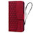 Coque Portefeuille Livre Cuir Etui Clapet HF2 pour Google Pixel 7a 5G Rouge