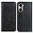 Coque Portefeuille Livre Cuir Etui Clapet K01Z pour Huawei Honor 60 5G Noir