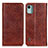 Coque Portefeuille Livre Cuir Etui Clapet K01Z pour Nokia C12 Plus Marron