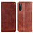 Coque Portefeuille Livre Cuir Etui Clapet K01Z pour Sony Xperia 10 III SO-52B Marron