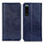 Coque Portefeuille Livre Cuir Etui Clapet K01Z pour Sony Xperia 5 III SO-53B Bleu