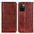 Coque Portefeuille Livre Cuir Etui Clapet K01Z pour Xiaomi Redmi 10 4G Marron