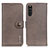 Coque Portefeuille Livre Cuir Etui Clapet K02Z pour Sony Xperia 10 III Lite Gris