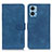 Coque Portefeuille Livre Cuir Etui Clapet K03Z pour Motorola Moto E22i Bleu