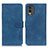 Coque Portefeuille Livre Cuir Etui Clapet K03Z pour Nokia C32 Bleu