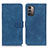 Coque Portefeuille Livre Cuir Etui Clapet K03Z pour Nokia G11 Bleu