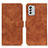 Coque Portefeuille Livre Cuir Etui Clapet K03Z pour Nokia G60 5G Marron