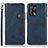 Coque Portefeuille Livre Cuir Etui Clapet K03Z pour Oppo F19s Bleu