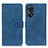 Coque Portefeuille Livre Cuir Etui Clapet K03Z pour Oppo Reno8 T 4G Bleu