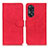 Coque Portefeuille Livre Cuir Etui Clapet K03Z pour Oppo Reno8 T 4G Rouge