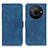 Coque Portefeuille Livre Cuir Etui Clapet K03Z pour Sharp Aquos R8 Pro Bleu