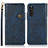 Coque Portefeuille Livre Cuir Etui Clapet K03Z pour Sony Xperia 10 III SO-52B Bleu