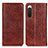 Coque Portefeuille Livre Cuir Etui Clapet K03Z pour Sony Xperia 10 IV SO-52C Marron