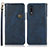 Coque Portefeuille Livre Cuir Etui Clapet K03Z pour Sony Xperia Ace II SO-41B Bleu