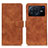 Coque Portefeuille Livre Cuir Etui Clapet K03Z pour Vivo X Note Marron