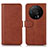 Coque Portefeuille Livre Cuir Etui Clapet K03Z pour Xiaomi Mi 12S Ultra 5G Marron