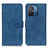 Coque Portefeuille Livre Cuir Etui Clapet K03Z pour Xiaomi Redmi 12C 4G Bleu