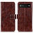 Coque Portefeuille Livre Cuir Etui Clapet K04Z pour Google Pixel 6a 5G Marron