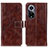 Coque Portefeuille Livre Cuir Etui Clapet K04Z pour Huawei Honor 50 5G Marron