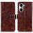 Coque Portefeuille Livre Cuir Etui Clapet K04Z pour Huawei Honor 60 5G Marron