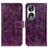 Coque Portefeuille Livre Cuir Etui Clapet K04Z pour Huawei Honor 90 5G Violet