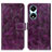 Coque Portefeuille Livre Cuir Etui Clapet K04Z pour Huawei Honor X5 Plus Violet