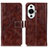 Coque Portefeuille Livre Cuir Etui Clapet K04Z pour Huawei Nova 11 Ultra Marron