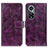 Coque Portefeuille Livre Cuir Etui Clapet K04Z pour Huawei Nova 9 Pro Violet