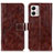 Coque Portefeuille Livre Cuir Etui Clapet K04Z pour Motorola Moto G53 5G Marron