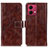 Coque Portefeuille Livre Cuir Etui Clapet K04Z pour Motorola Moto G84 5G Marron