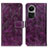 Coque Portefeuille Livre Cuir Etui Clapet K04Z pour Oppo Reno10 5G Violet