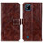 Coque Portefeuille Livre Cuir Etui Clapet K04Z pour Realme C11 (2021) Marron