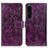 Coque Portefeuille Livre Cuir Etui Clapet K04Z pour Sony Xperia 1 IV SO-51C Violet