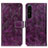 Coque Portefeuille Livre Cuir Etui Clapet K04Z pour Sony Xperia 1 IV Violet