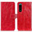 Coque Portefeuille Livre Cuir Etui Clapet K04Z pour Sony Xperia 5 III Rouge