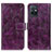 Coque Portefeuille Livre Cuir Etui Clapet K04Z pour Vivo T1 5G India Violet