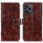 Coque Portefeuille Livre Cuir Etui Clapet K04Z pour Xiaomi Redmi Note 12 Turbo 5G Marron