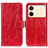 Coque Portefeuille Livre Cuir Etui Clapet K04Z pour Xiaomi Redmi Note 13R Pro 5G Rouge