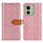 Coque Portefeuille Livre Cuir Etui Clapet K05Z pour Motorola Moto Edge (2023) 5G Rose