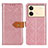 Coque Portefeuille Livre Cuir Etui Clapet K05Z pour Xiaomi Redmi Note 13R Pro 5G Rose