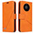 Coque Portefeuille Livre Cuir Etui Clapet K06 pour Huawei Mate 40 Pro Orange