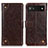 Coque Portefeuille Livre Cuir Etui Clapet K06Z pour Google Pixel 6a 5G Marron