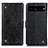 Coque Portefeuille Livre Cuir Etui Clapet K06Z pour Google Pixel 7 Pro 5G Noir