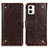 Coque Portefeuille Livre Cuir Etui Clapet K06Z pour Motorola Moto G73 5G Marron