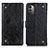 Coque Portefeuille Livre Cuir Etui Clapet K06Z pour Nokia G11 Noir