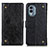 Coque Portefeuille Livre Cuir Etui Clapet K06Z pour Nokia X30 5G Noir