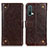 Coque Portefeuille Livre Cuir Etui Clapet K06Z pour OnePlus Nord CE 5G Marron